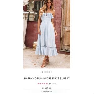 Barrymore Ice Blue Midi Dress